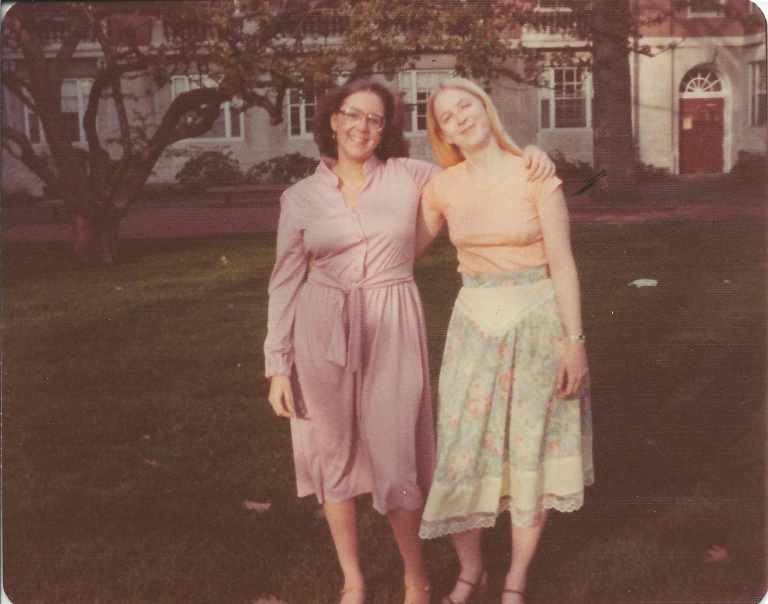 elizabeth-krentz---martha-gershun-1978-harvard-graduation--1978--dunster-courtyard